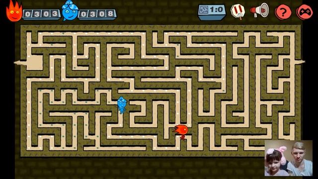 Играем в ОГОНЬ и ВОДА ЛАБИРИНТ смотреть онлайн