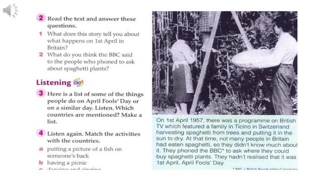 Cambridge Global English Secondary ESL Listening Stage 7 (April Fools' Day) смотреть онлайн