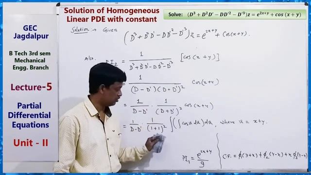 Partial Differential Equations (Lecture-5) - M-III (AKB) смотреть онлайн