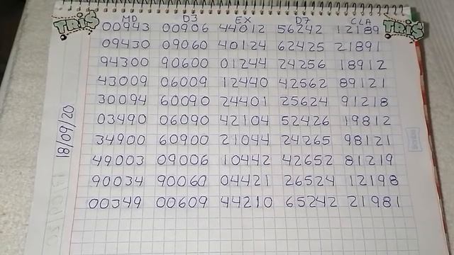 Números para hoy 18/09/20 para lotería Tris México смотреть онлайн