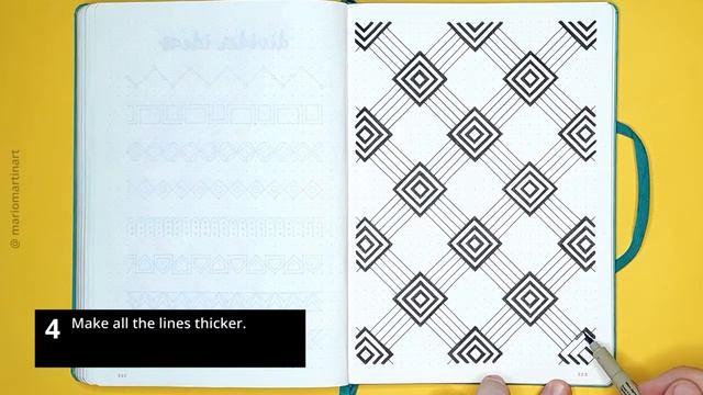 How To Draw Linked Squares in a Geometric Pattern | Drawing Tutorial + Voiceover смотреть онлайн