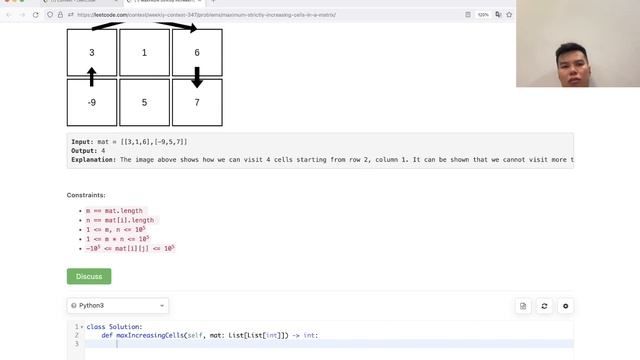 2713. Maximum Strictly Increasing Cells in a Matrix (Leetcode Hard) смотреть онлайн
