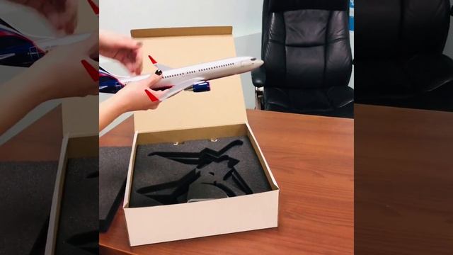 Модель самолета - стандартная комплектация (упаковка, подставка) смотреть онлайн