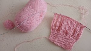 Красивый узор спицами "Розовая мечта"