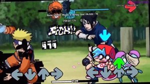 (FNF Мод глитч вирус заражения pibby) Заражëный Наруто против бойфренд с Саске