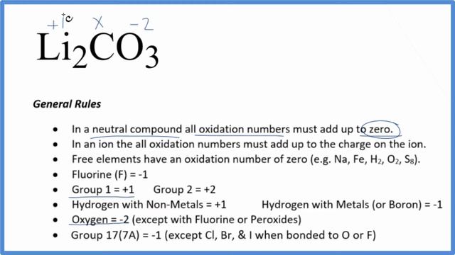 How to find the Oxidation Number for C in Li2CO3 (Lithium carbonate) смотреть онлайн