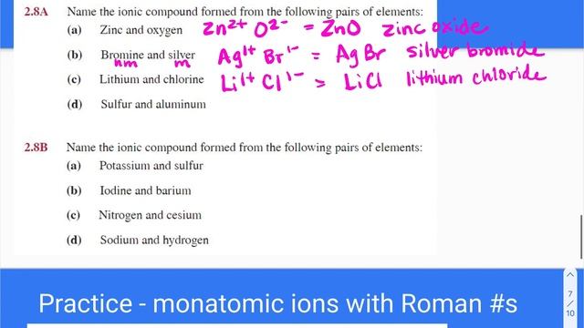 Lecture Unit 0 Topic 3 Part 2 Ionic Naming and Formula Writing смотреть онлайн