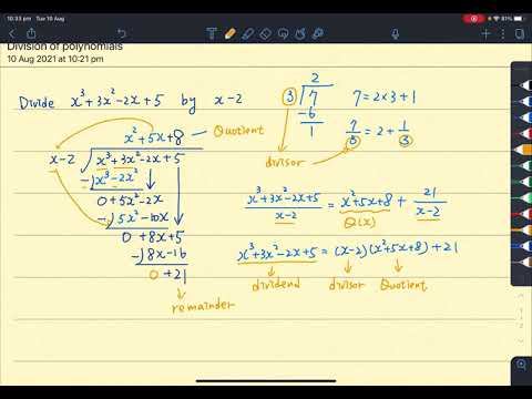 Year11 MM 3.3 Division of polynomials смотреть онлайн