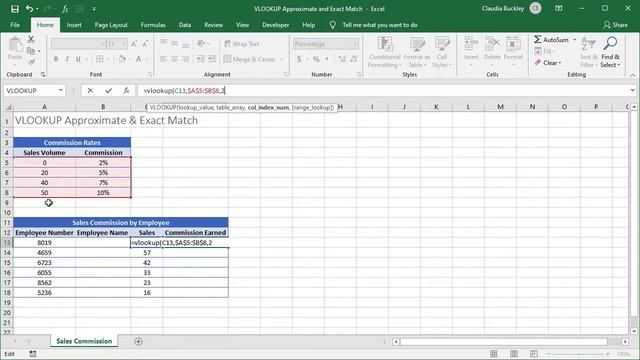 VLOOKUP Exact vs. Approximate Match смотреть онлайн