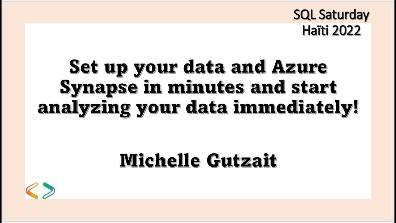 Set up your data and Azure Synapse in minutes and start analyzing your data immediately! - Michelle смотреть онлайн
