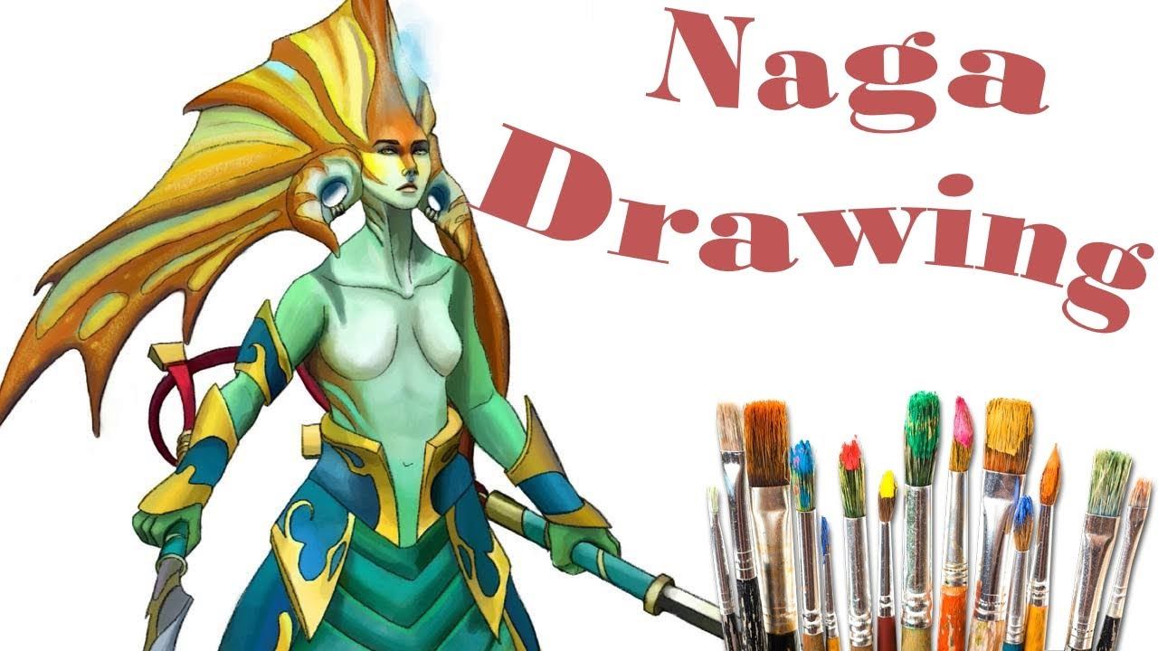 Dota 2 Drawing | How to Draw Naga Siren |step by step Drawing смотреть онлайн