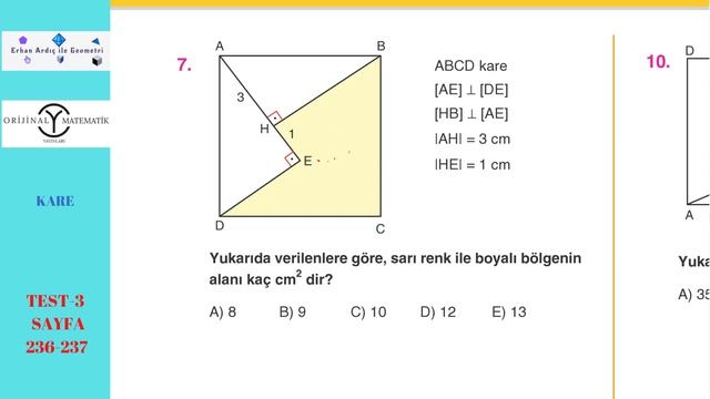 Kare Test 3 (ORİJİNAL YAYINLARI GEOMETRİ SORU BANKASI 2021) смотреть онлайн
