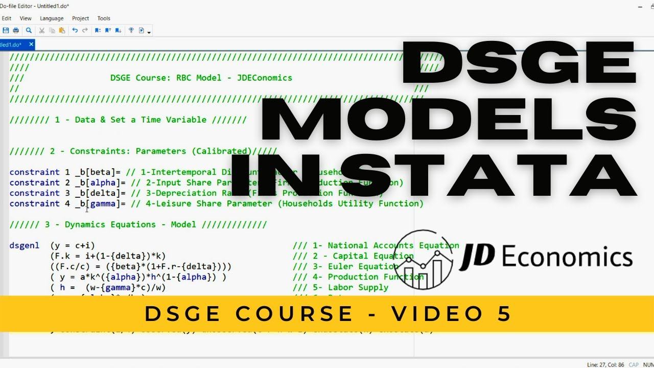 DSGE Models in Stata tutorial смотреть онлайн