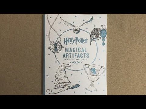Harry Potter Magical Artifacts Coloring Book flip through смотреть онлайн