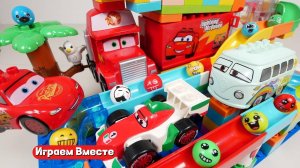 Обучающий конструктор для детей. Лабиринт ASMR с шариками: Мультик ТАЧКИ