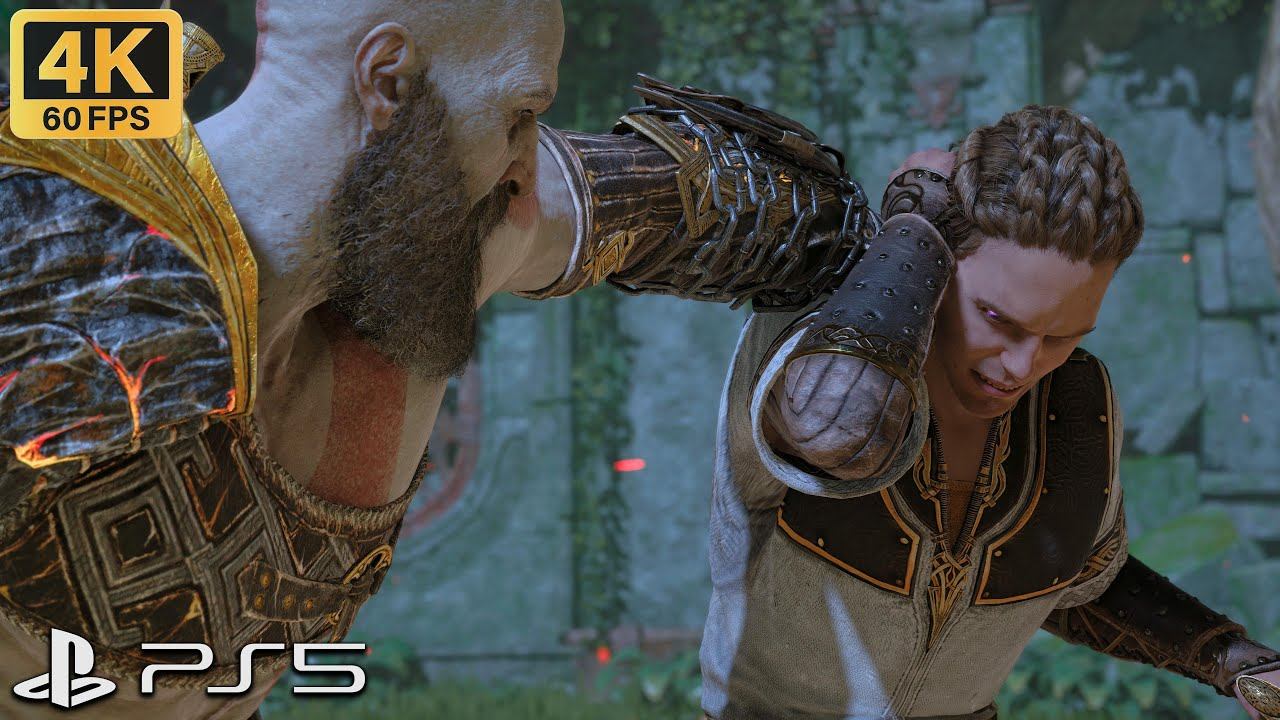 God of War Ragnarok - Heimdall Vs Kratos Boss Fight [4K 60FPS] [PS5] смотреть онлайн