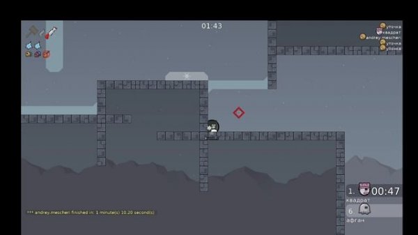 DDnet прохождение Linear с помощью rocket jump