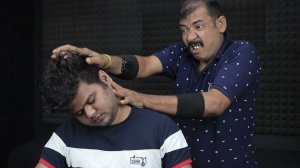Asim Barber Spacial Ear Massage With 3d Audio  Amazing Ear Crack Neck Crack Head Massage ASMR