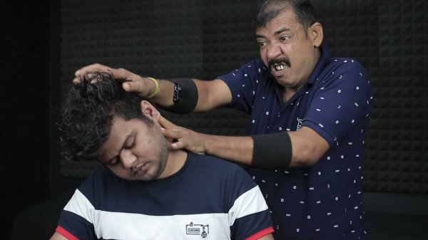 Asim Barber Spacial Ear Massage With 3d Audio Amazing Ear Crack Neck Crack Head Massage ASMR