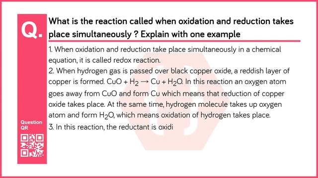 What is the reaction called when oxidation and reduction takes place simultaneously ? Explain with смотреть онлайн