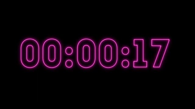 Violet neon timer 20 seconds (stopwatch) смотреть онлайн