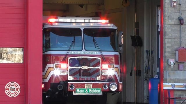 Hartford FD Ladder 5, Tac 1, Engine 2 + AMR responding for separate calls! смотреть онлайн