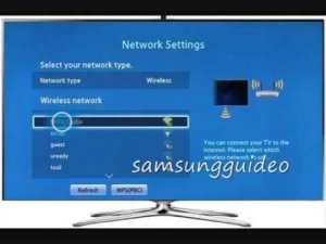 samsung LED F Series Smart TV Network Settings Wi Fi