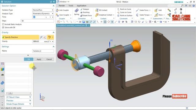 #NX MOTION SIMULATION # G CLAMP ASSEMBLY смотреть онлайн