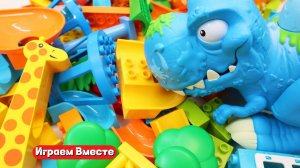 Обучающий конструктор для детей. Лабиринт ASMR с шариками: ДИНОЗАВРЫ и ЖИВОТНЫЕ