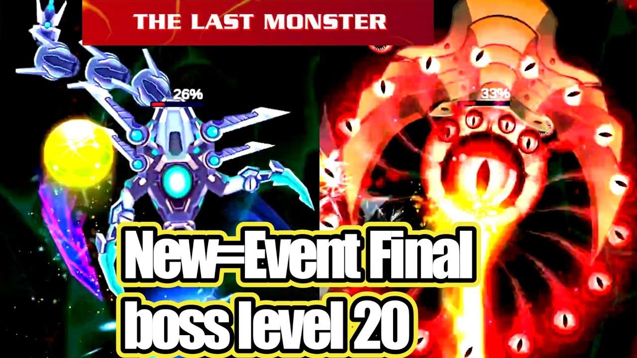 Galaxy Attack Alien Shooter The Last Monster Event 2023 Level 20 Boss Snake Eye @Newapachegamers 