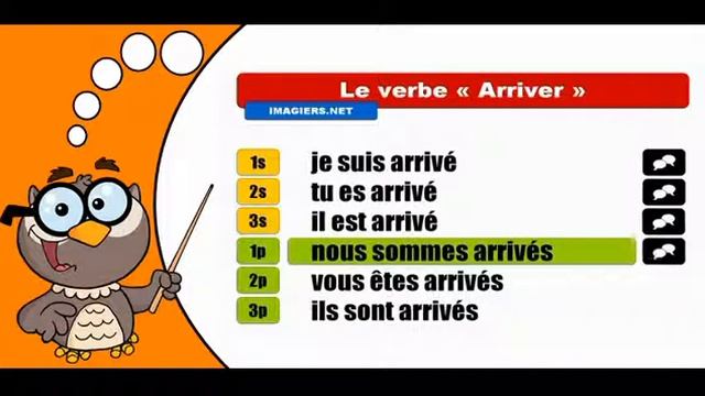 تعلم تصريف الافعال الفرنسية # Arriver # Indicatif Passé composé смотреть онлайн