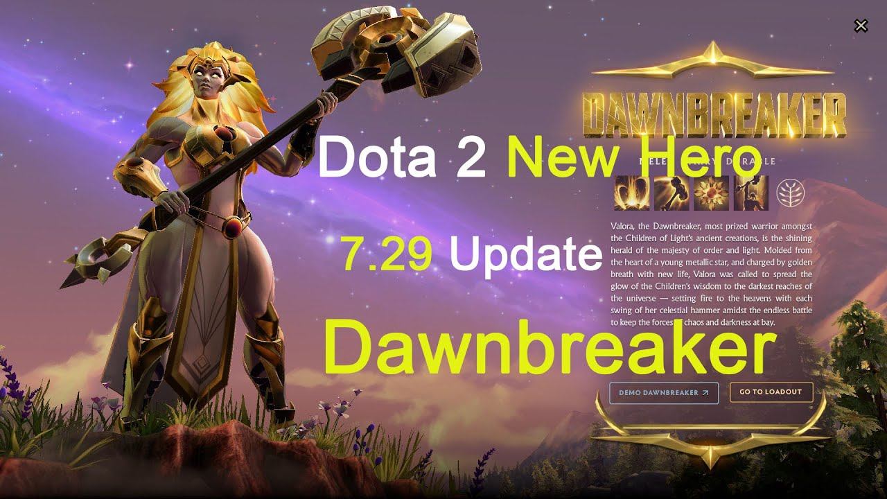 Dota 2 New Hero Dawnbreaker (7.29 update) смотреть онлайн