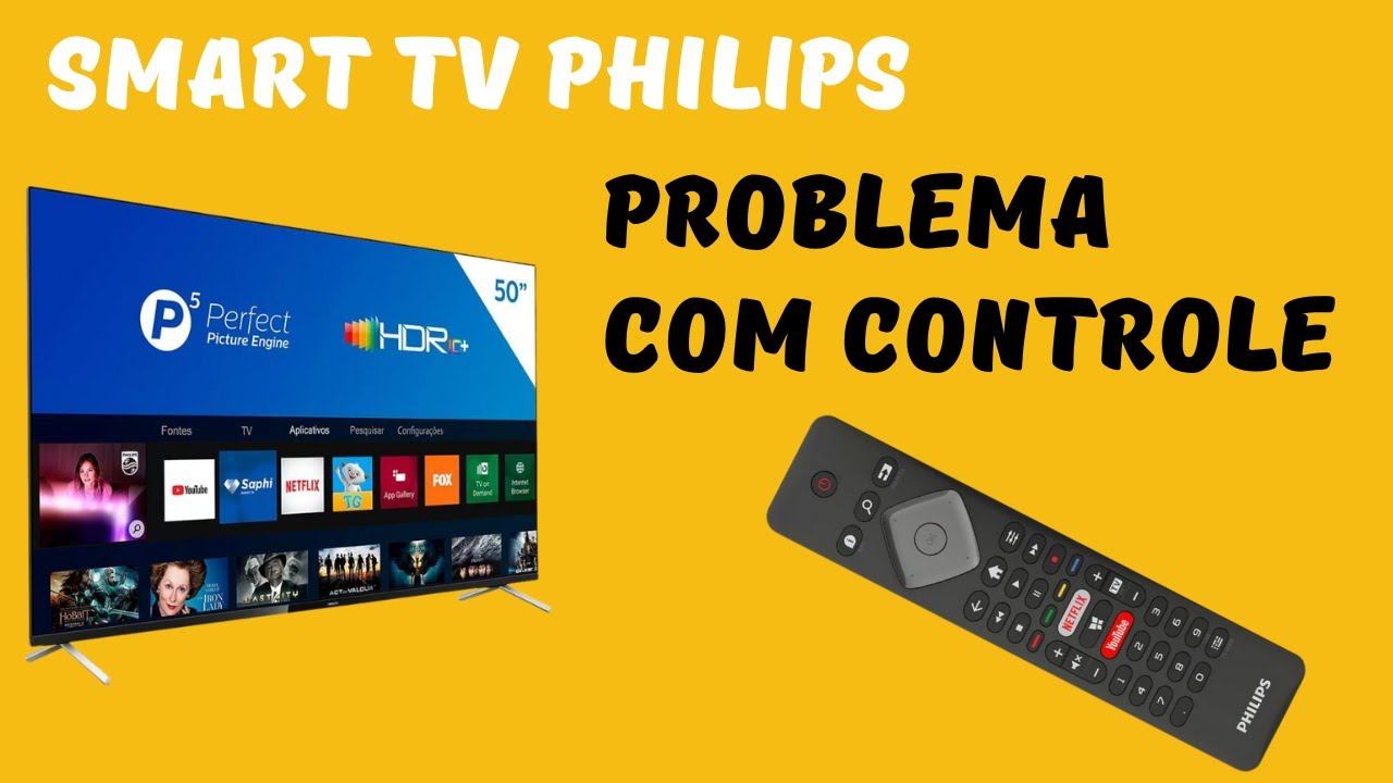 Smart TV Philips 4K 50 Polegadas Modelo PUG6654 Controle com Problema