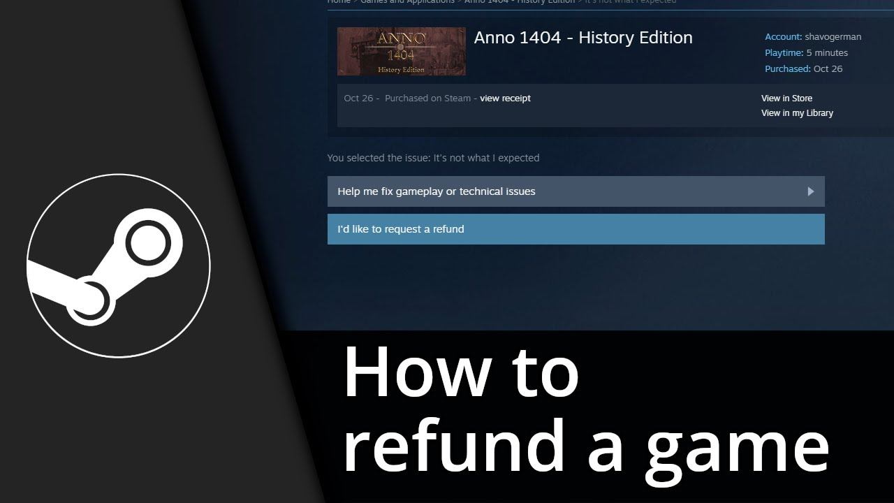 How To Refund A Game On Steam | Refund Steam Games ✅ Tutorial