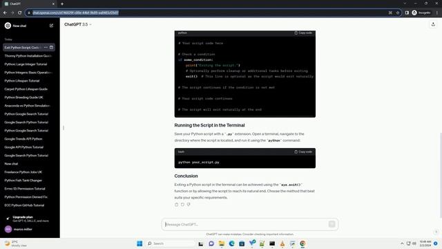 how to exit python script in terminal смотреть онлайн
