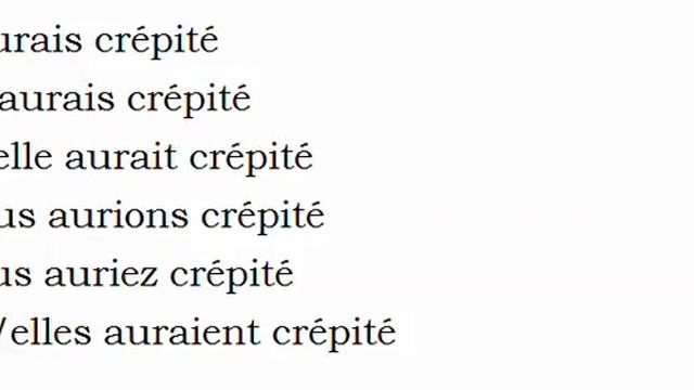 Изучение французского языка = Спряжение глаголов = Crépiter смотреть онлайн
