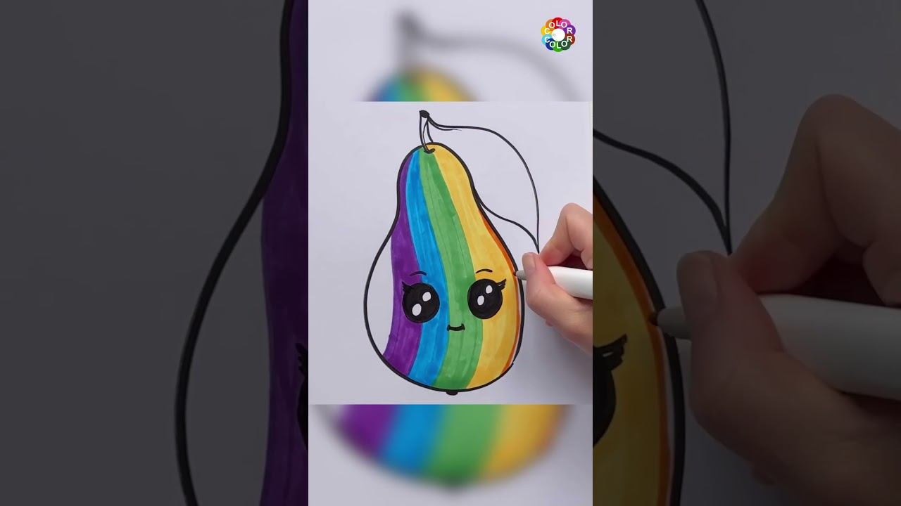Draw a Cute Colorful PEAR together! смотреть онлайн