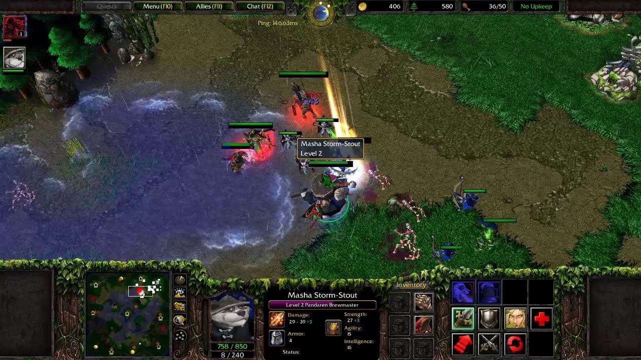 Warcraft 3 - Defending scary t2 all in | NE vs NE смотреть онлайн