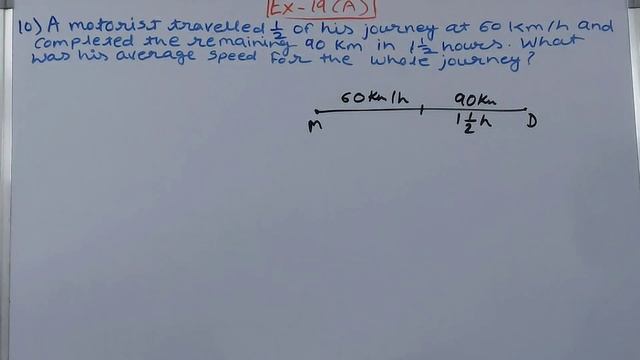 Q10 Ex 19A Speed, time and distance | ICSE Math Class 7 | смотреть онлайн