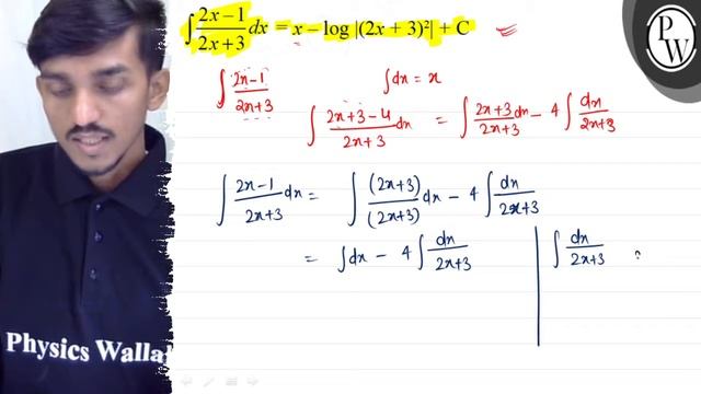 \[
\begin{array}{c}
\int \frac{2 x-1}{2 x+3} d x=x-\log \left|(2 x+... смотреть онлайн