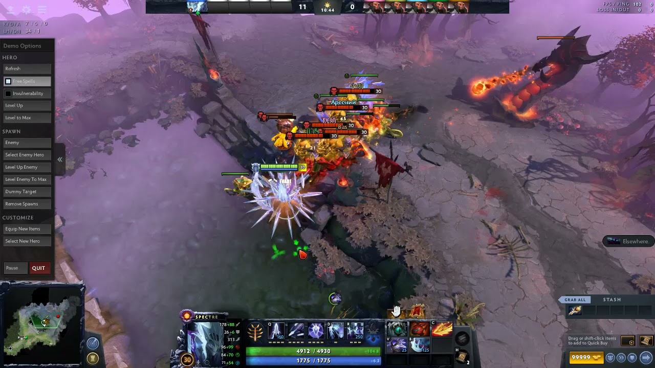 Dota 2 - TI10 Battle Pass - Spectre Arcana demo with items смотреть онлайн