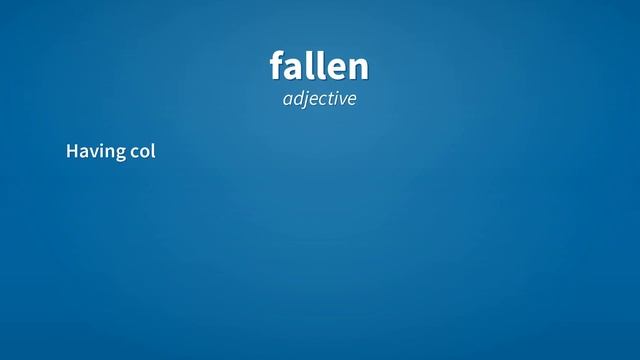Fallen | Meaning of fallen смотреть онлайн