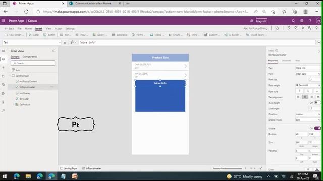 Power Apps - Canvas App Popup Dialog box смотреть онлайн