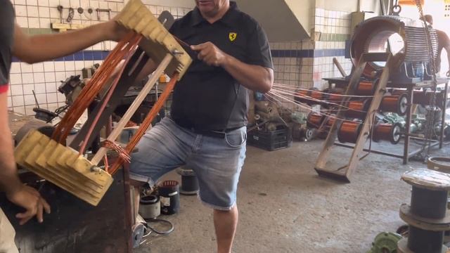 FAZENDO A BOBINA DO MOTOR WEG DE 350CV 3/6V 4 POLOS EP-16 смотреть онлайн