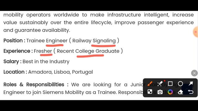 Siemens Mobility Ltd Fresher Recruitment 2024 I Engineering Jobs I Fresher Jobs I Abroad Jobs 2024 смотреть онлайн