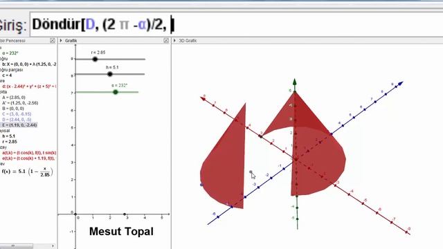 [ GeoGebra Dersleri Türkçe ] Koni Dilimi [ GeoGebra Tutorial ] смотреть онлайн