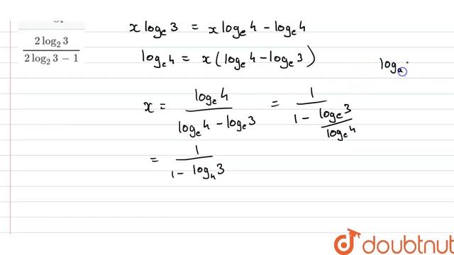 If `3^x=4^(x-1)`, then x equals смотреть онлайн