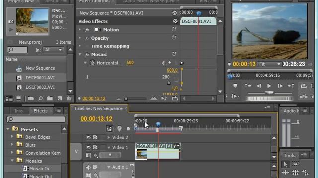 Работа с динамическими эффектами в Adobe Premiere CS4 (28/39) смотреть онлайн