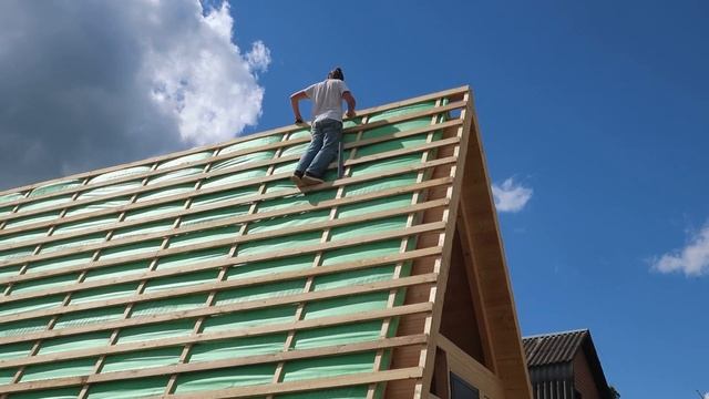 Как сделать замер металлочерепицы для каркасного дома по проекту A-frame своими руками