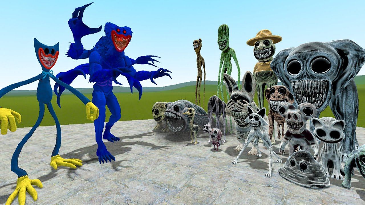 EVOLUTION OF NIGHTMARE HUGGY WUGGY POPPY PLAYTIME CHAPTER 3 VS ALL ZOONOMALY MONSTERS In Garry's Mo смотреть онлайн